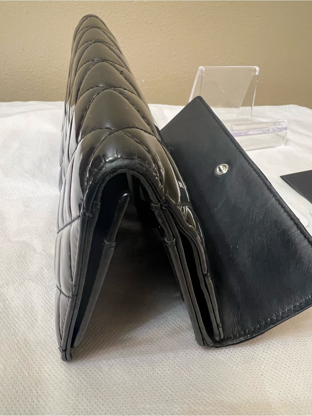 CHANEL Quilted Patent Long Leather Wallet - Picture 13 of 15